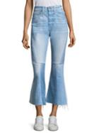 Frame Seamed Bootcut Cotton Jeans