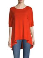 St. John Jersey Knit Bateau Neck Top