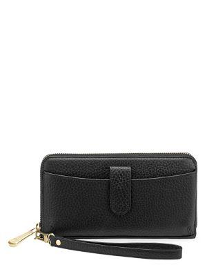 Gigi New York Large Leather Zip Wallet