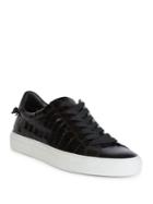 Givenchy Urban Street Line Knot Croc-embossed Patent Leather Sneakers