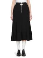 Givenchy Pleated Crepe De Chine Skirt