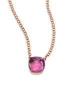 Pomellato Amethyst & 18k Rose Gold Pendant Necklace