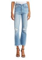 Mother Distress Frayed Ankle Jeans