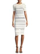 Milly Knit Lace Sheath Dress