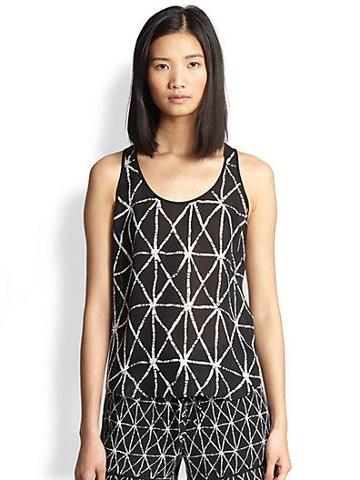 A.l.c. Ports Silk Printed Tank