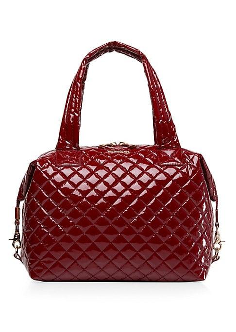 Mz Wallace Large Sutton Quilted Patent Leather Satchel