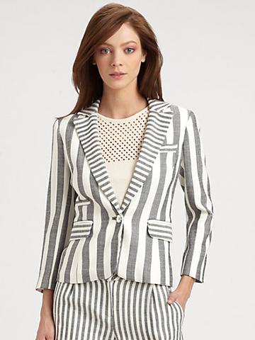 Milly Contrast-stripe Blazer