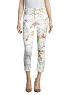 Jen7 By 7 For All Mankind Floral Ankle Skinny Jeans