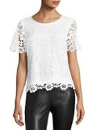 Saks Fifth Avenue Collection Floral Lace Top
