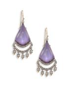 Alexis Bittar Crystal Lace Lucite Chandelier Earrings