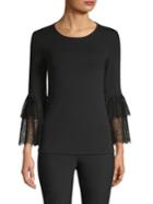 Michael Kors Collection Lace Bell Sleeve Top