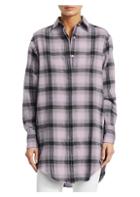 Each X Other Flannel Check Graphic Blouse