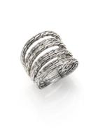 John Hardy Classic Chain Sterling Silver Multi-band Ring