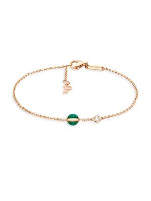 Piaget Possession Diamond, Malachite & 18k Rose Gold Bracelet