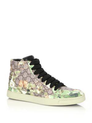 Gucci Blooms Print High-top Sneakers