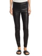 Vince Leather Zip Ankle Leggings