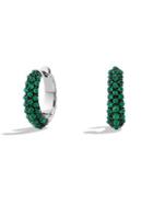 David Yurman Osetra Medium Hoop Earrings With Green Onyx