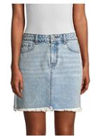 Kendall + Kylie Side Stripe Denim Mini Skirt