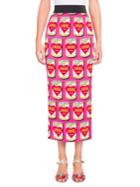 Dolce & Gabbana Amore Can-print Pencil Skirt