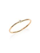 Zoe Chicco Diamond & 14k Yellow Gold Solitaire Stacking Ring