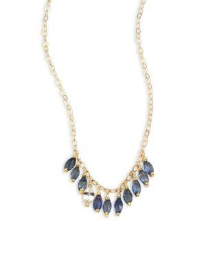 Ila Maisie Blue & White Sapphire Necklace
