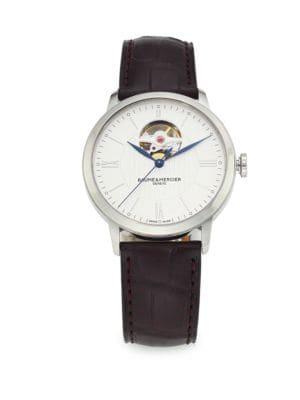 Baume & Mercier Classima 10274 Automatic Stainless Steel And Alligator Strap Watch