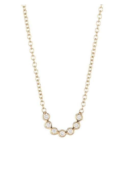 Zoe Chicco 14k Yellow Gold & Diamond Bezel Necklace