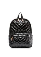 Mz Wallace Small Metro Patent Quilted Nylon Backpack