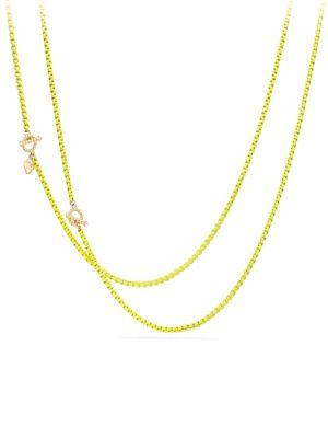 David Yurman Bonaire 14k Gold & Yellow Enamel Chain Necklace