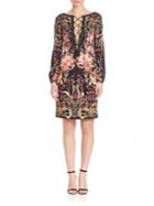 Roberto Cavalli Peasant Lace-up Front Dress