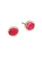 Monica Vinader Siren Pink Quartz & 18k Rose-gold Plated Stud Earrings