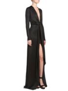 Givenchy Plunging Long Sleeve Gown