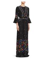 Erdem Linzea Flutter Sleeve Silk Gown