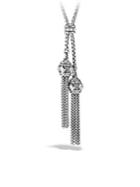 David Yurman Renaissance Petite Tassel Necklace With Diamonds In Silver