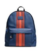 Coach Varsity Striped Leather Backpack