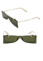 Gucci 56mm Flip-up Rectangle Sunglasses