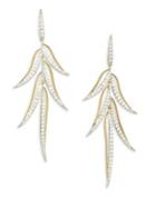 Adriana Orsini Pirouette Crystal Leaf Drop Earrings