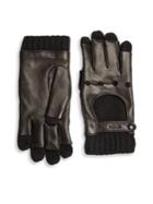 Gucci Leather & Cashmere Gloves