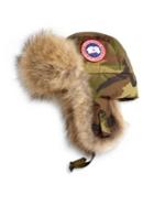 Canada Goose Coyote Fur Camo Aviator Hat