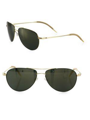 Oliver Peoples Benedict 59mm Mirrored Aviator Sunglasses