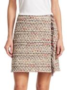 Adam Lippes Cotton Tweed Mini Wrap Skirt