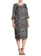 Marina Rinaldi, Plus Size Definito Scribble-print Silk Dress