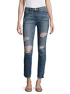 Frame Le Mid-rise Skinny Distressed Denim Jeans