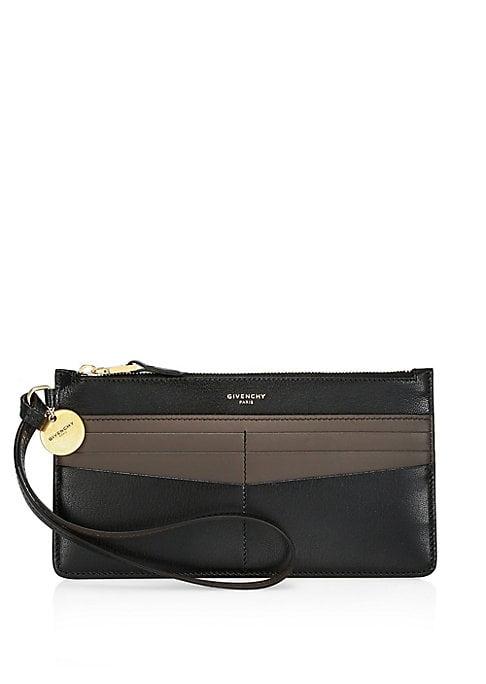 Givenchy Gv3 Bicolor Leather Wristlet