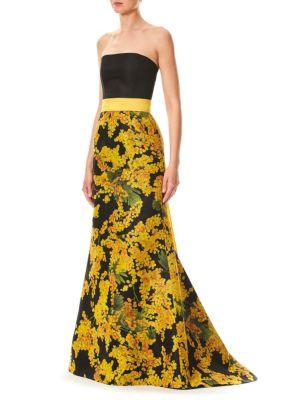 Carolina Herrera Silk Floral-print Gown