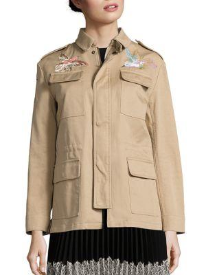 Red Valentino Patch Cotton Cargo Jacket