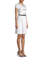 Michael Kors Collection Wool Button Shift Dress