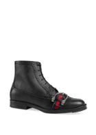 Gucci Brogue Boot With Web