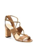 Jimmy Choo Margo 80 Cork-heel Leather Lace-up Sandals