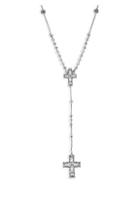 Emanuele Bicocchi Sterling Silver Rosary Lariat Necklace